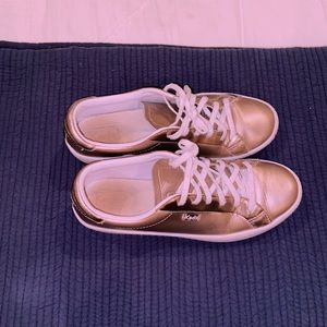 Gold Keds sneakers